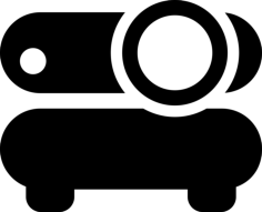 Projector Machine Outline Icon Svg Set, Free Vectors File